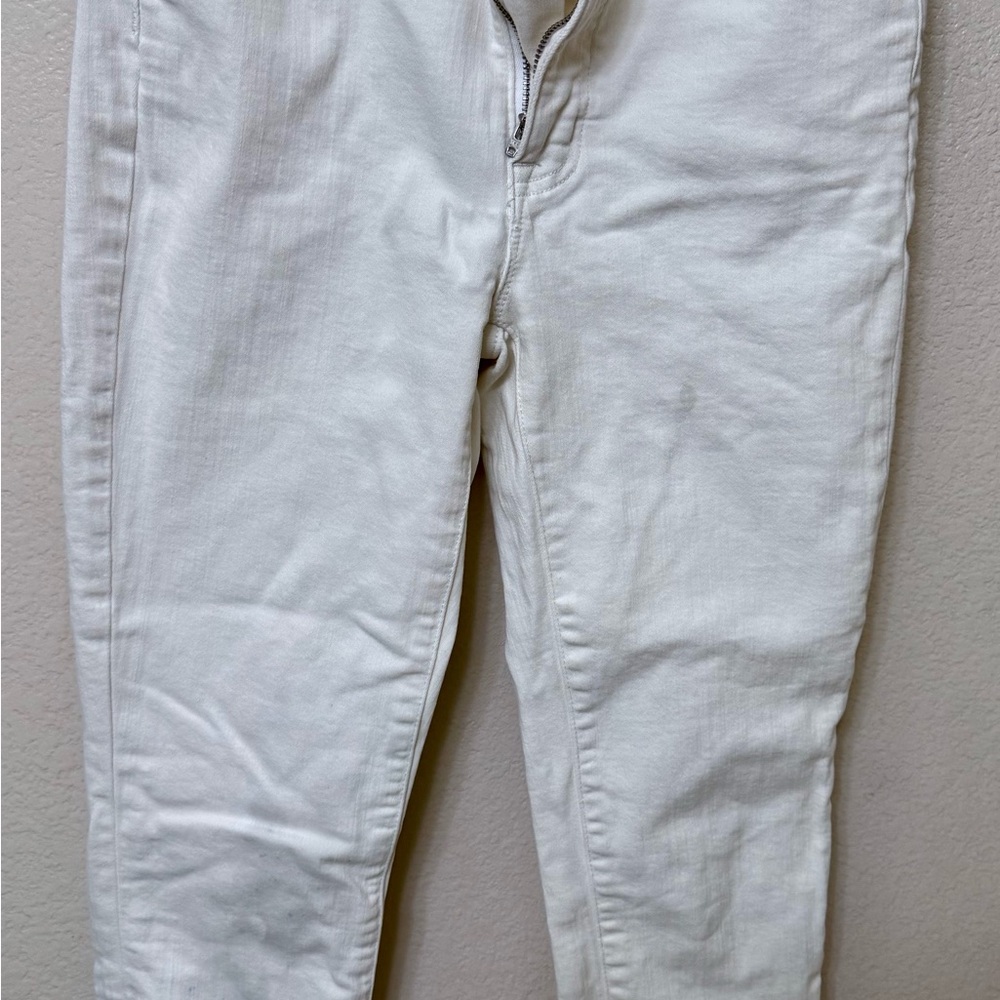 J. Crew High-Rise Skinny Jeans in white. Nautical spring, summer, Y2K